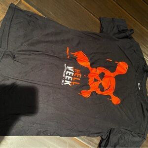 Orangetheory Black Tee with Red Skull Graphic